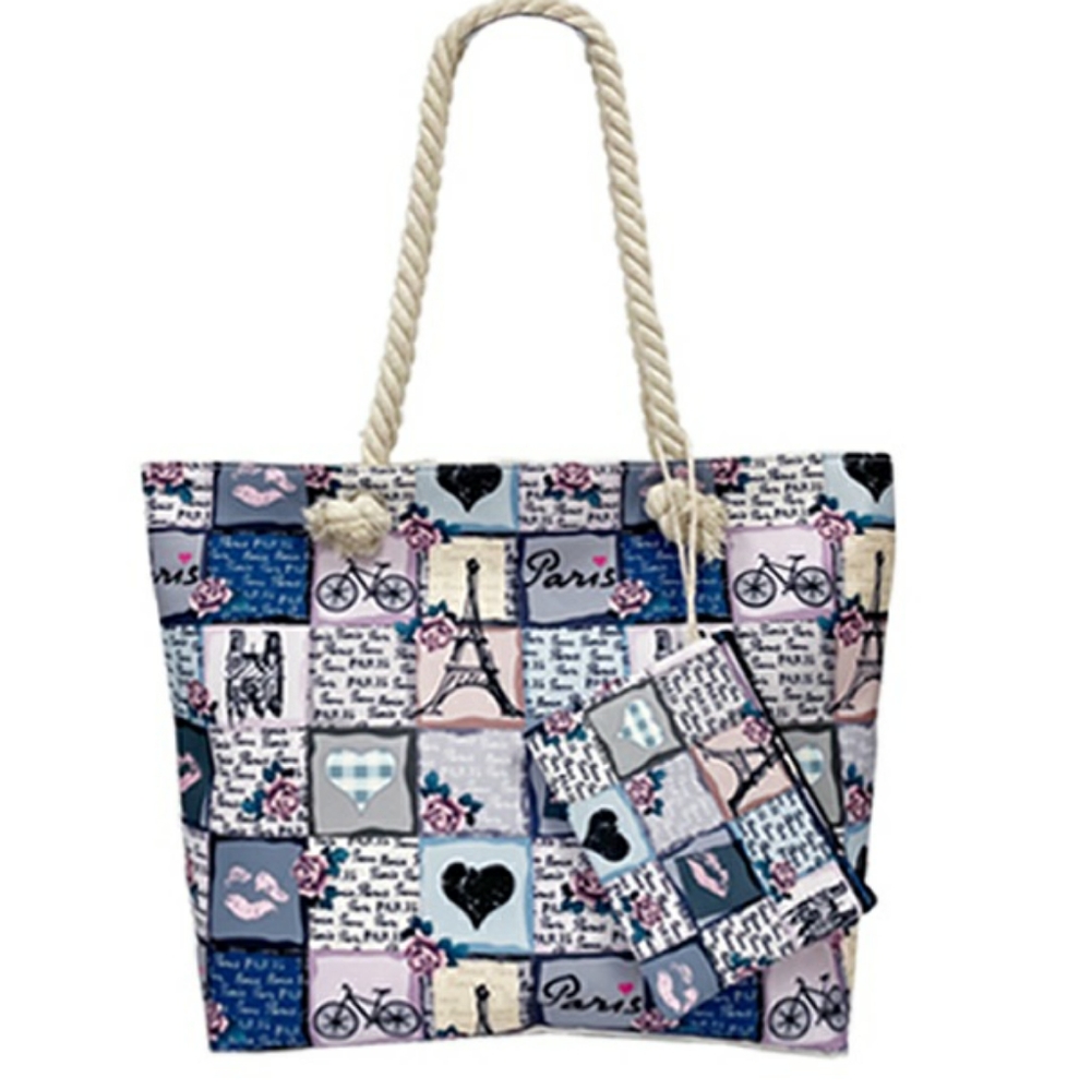 Eiffel Tower Paris Theme Tote Bag Set